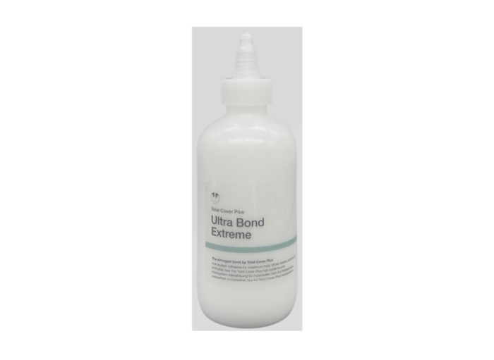 Ultra bond cream in a clear bottle